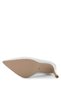 Women's Vegan White Mother of Pearl Heeled Shoes - 4