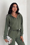 Women's Sardon Modal Fabric Tracksuit Set-Khaki - 2