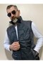 Turtleneck Zippered Front Quilted Three Thread Vest - 7