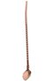 Set of 6 Bronze Latte Spoons with Straws, Cocktail Spoons and Cleaning Brush, 22 cm Leaf Model - 8