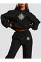 Women's Comfortable Geometric Pattern Hooded Suit Xxs-7Xl - Autumn/Winter Season