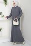 Knitted Patterned Knitwear Dress Smoked Hm2526 - 3