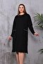 Plus Size Rhinestone Lycra Dress - 4