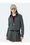 Zippered Slim Fit Stand Collar Long Sleeve Sweatshirt - 3