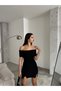 Women's Black Madonna Collar Dress - 6