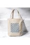 Blue Geometric Patterned Cloth Bag - Original Design, 35X40 cm - 2