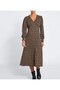 Women's Print Slit Midi Women's Dress 2494