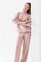 Ribbed Knitwear Set, Turtleneck Bottom Top Knitwear Set, Knitwear Sweater Trousers Double Set - 2