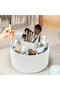 Durable Spacious Cosmetic Storage Box - Stylish Swivel Makeup Organizer for Skincare and Brushes - 4