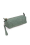 Green Clinker Phone Clutch Bag - Single Zipper, Wrist Strap Pocket, Wallet and Pen Holder 1115H - 3