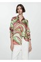 Patterned satin shirt