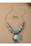 Antique Turquoise Beaded Women's Necklace - 7