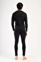 Men's Long Sleeve V-Neck Thermal Underwear Set 405157   Black - 3