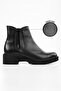Women's Neylon Black Genuine Leather Casual Boots