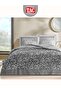 Amelia Anthracite Cotton Satin Double Duvet Cover Set - 3