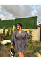 Tie-Detail Oversized Blazer Jacket - 4