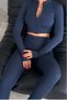 Slim Fit High Waist Recovery Crop Seamless Women's Tights Set - 3