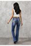 Wd514 Women's Jean Pants with Eye-Catching Pocket Details - 5