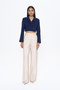 High Waist Wide Leg Trousers Stone
