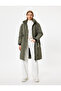Long Inflatable Coat Hooded Zippered Pocket Comfortable Fit