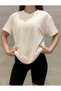 Women's Tshirt Comfortable Fit Plain Unprinted Cotton Crew Neck Summer Daily Wear - 4