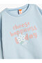 Cotton Long Sleeve Slogan Printed Sweatshirt - 3