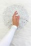 Silver Bride Groom Handkerchief, Sequin Sequin Pearl and Crystal Stone Detail, Wedding Henna Circumcision Promise Engagement - 3
