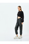 Faux Leather Lace-Up Jogger Sweatpants with High Waist Pockets - 2