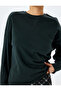 Cotton Crew Neck Long Sleeve Oversize Sweatshirt - 5
