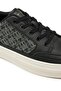 Women's Black Vulc Leather Monogram Sneakers - 6
