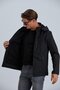 Men's Black Coat Hooded Men's Softshell Coat - 5