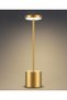 Cordless Table Lamp, Rechargeable LED Battery 6000mAh Metal USB Portable Powered Desk Lamp, 3 Levels Brightness Light for Restaurants Outdoor (13.25in Gold)