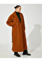 Belted Pocket Double Breasted Long Coat - 3