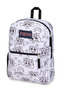 White Printed Cross Town Unisex Backpack