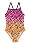 Thin Strap Jn43 Girls' Swimsuit Red / Black