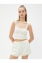 Crop Ribbed Athlete Square Neck Ribbed - 3