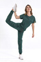 Single Top Crew Neck Lycra Doctor and Nurse Jersey Surgical Jersey Hunter Green |   Brl Bagel - 4
