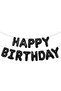 16 Inch Black Happy Birthday Foil Balloon Set - 3
