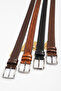 3.5 cm Pitikare Patterned Hazelnut Color Leather Belt - 4