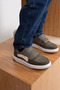 Paus Double Velcro Leather Boys' Shoes Khaki - 2