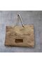 حقيبة من الجوت - حقيبة شاطئ طبيعية مع حزام حبل، جيب ومشابك - 3
