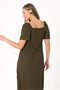 Women's Square Neck Wrap Dress - Comfortable and Modern Fit / Different Color Choices - 5