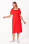 Women's Square Neck Wrap Dress - Comfortable and Modern Fit / Different Color Choices - 4