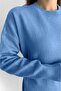 Women's Baby Blue Standard Size Oversize Knitwear Sweater - 2