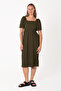 Women's Square Neck Wrap Dress - Comfortable and Modern Fit / Different Color Choices