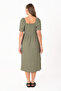Women's Square Neck Wrap Dress - Comfortable and Modern Fit / Different Color Choices - 5