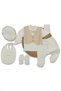 Newborn Baby Boy 5 Piece Hospital Discharge Bodysuit Set with Vest and Bow Tie - 2