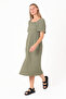 Women's Square Neck Wrap Dress - Comfortable and Modern Fit / Different Color Choices - 4