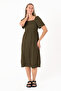 Women's Square Neck Wrap Dress - Comfortable and Modern Fit / Different Color Choices - 7
