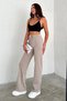 Women's Striped Modal Fabric Pants - Beige - 3